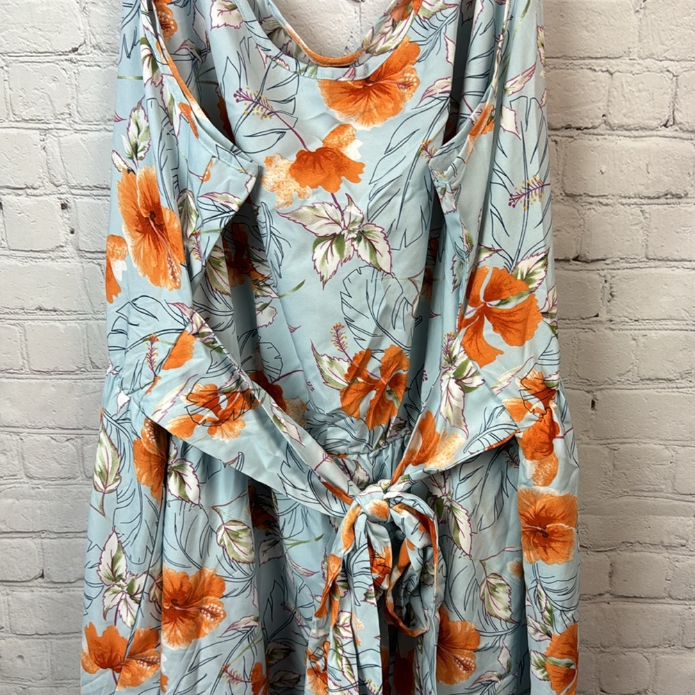 BloomChic Floral Belted Pocket Tank Dress Plus Size 6X (30) - Picture 4 of 6